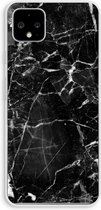 Case Company® - Google Pixel 4 XL hoesje - Zwart Marmer - Soft Cover Telefoonhoesje - Bescherming aan alle Kanten en Schermrand