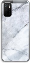 Case Company® - Xiaomi Poco M3 Pro 5G hoesje - Witte marmer - Soft Cover Telefoonhoesje - Bescherming aan alle Kanten en Schermrand