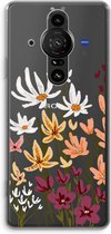 Case Company® - Sony Xperia Pro-I hoesje - Painted wildflowers - Soft Cover Telefoonhoesje - Bescherming aan alle Kanten en Schermrand