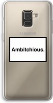 Case Company® - Samsung Galaxy A8 (2018) hoesje - Ambitchious - Soft Cover Telefoonhoesje - Bescherming aan alle Kanten en Schermrand