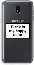 Case Company® - Samsung Galaxy J5 (2017) hoesje - Black is my happy color - Soft Case / Cover - Bescherming aan alle Kanten - Zijkanten Transparant - Bescherming Over de Schermrand - Back Cov