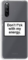 Case Company® - Sony Xperia 10 III hoesje - My energy - Soft Cover Telefoonhoesje - Bescherming aan alle Kanten en Schermrand