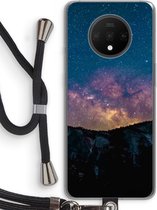 Case Company® - OnePlus 7T hoesje met Koord - Travel to space - Telefoonhoesje met Zwart Koord - Bescherming aan alle Kanten en Over de Schermrand