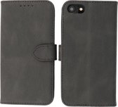 iPhone SE 2020 & iPhone 8 & iPhone 7 Hoesje - Portemonnee Book Case - Kaarthouder & Magneetlipje - Kunstleer - Zwart