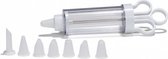 garneerspuit 19 cm wit 9-delig