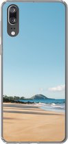 Geschikt voor Huawei P20 hoesje - Strand - Zomer - Palmbomen - Siliconen Telefoonhoesje