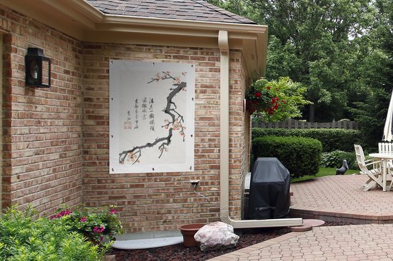 Affiche jardin - Toile jardin - Affiches jardin extérieur - Sakura - Arbre - Japon - Vintage - Posters de jardin cm - Jardin