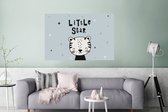 Poster Quotes - Little star - Spreuken - Baby - Kids - Kinderen - Jongens - Meiden - 120x80 cm - Poster Babykamer
