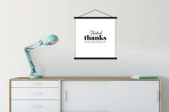 Porte-affiche avec affiche - Affiche scolaire - Pour lui - Papa bonus - Proverbes - 60x60 cm - Lattes noires
