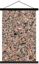 Porte-affiche avec affiche - Affiche scolaire - Zwart - Oranje - Granit - Pierres - 40x60 cm - Lattes noires