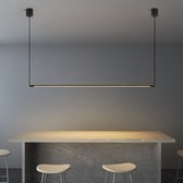 Pico NL® Hanglamp Zwart 60 cm - Hanglamp Woonkamer en Eetkamer - Plafondlamp Industrieel Binnen - Warm Wit LED Licht