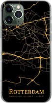 Geschikt voor iPhone 11 Pro hoesje - Rotterdam - Kaart - Gold - Siliconen Telefoonhoesje