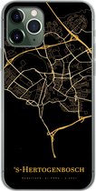 Geschikt voor iPhone 11 Pro hoesje - 's-Hertogenbosch - Kaart - Goud - Siliconen Telefoonhoesje