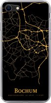 Geschikt voor iPhone 7 hoesje - Bochum - Kaart - Goud - Siliconen Telefoonhoesje