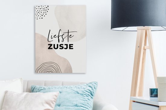 Toile Peinture Proverbes - Soeur - Soeur - 30x40 cm - Décoration murale