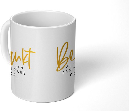 Mug - Tasse à café - Proverbes - Citations - Or - "Merci, vous étiez un excellent collègue" - Tasses - 350 ML - Tasse - Tasses à café - Tasse à thé - Décoration Sinterklaas - Cadeaux pour enfants - Cadeaux de chaussures Sinterklaas