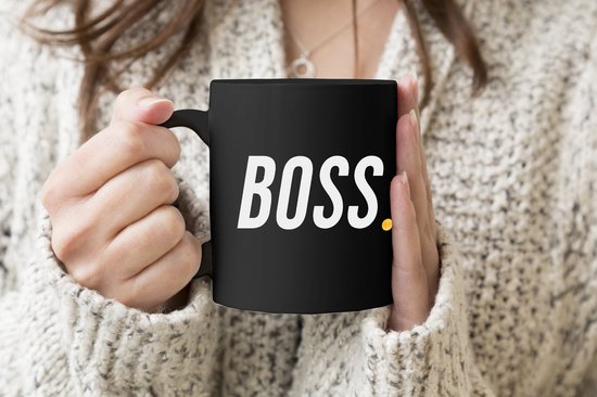Mug magique - Mugs photo chauds - Mug à café - ' Boss' - Proverbes - Citations - Or - Mug Magic - Tasse - 350 ML - Mug à thé - Décoration Sinterklaas - Cadeaux pour enfants - Cadeaux chaussures Sinterklaas
