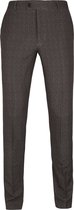 Suitable - Pantalon Jersey Ruit Bruin - Slim-fit - Pantalon Heren maat 50