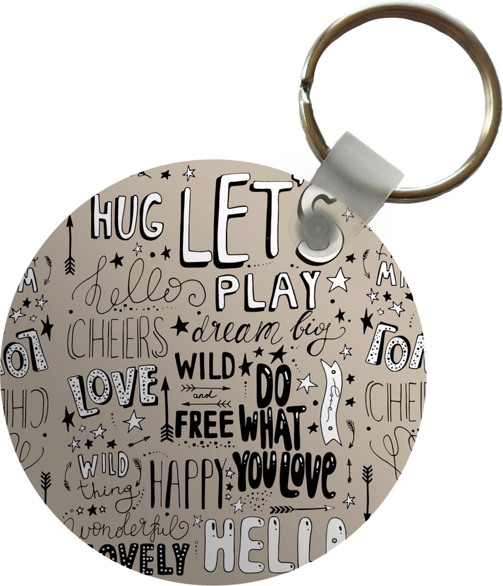 Sleutelhanger - Quotes - Spreuken - Kinderen - Woorden - Kids - Baby - Plastic - Rond - Uitdeelcadeautjes
