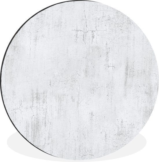 WallCircle - Wall Circle - Wall Circle - Béton - Grijs - Wit - Aluminium - Dibond - 30x30 cm - Intérieur et Extérieur