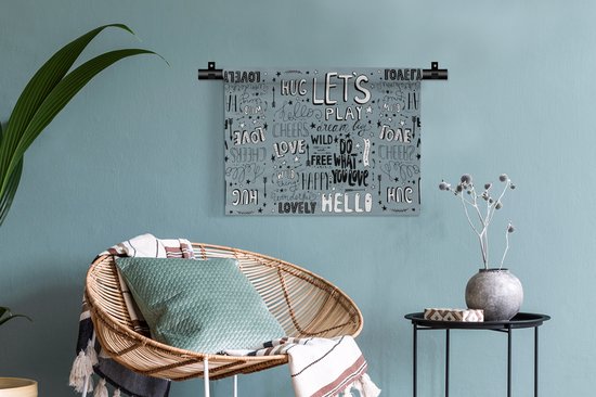 Tapisserie murale - Tissu mural - Proverbes - Bébé - Citations - Mots - Enfants - 60x45 cm - Tapisserie murale