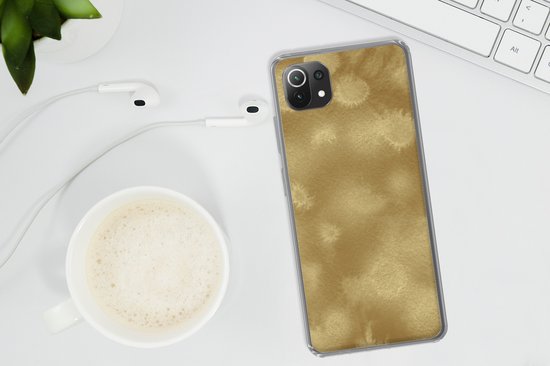 Coque de téléphone compatible avec Xiaomi 11T - Or - Peinture - Abstrait - Coque en Siliconen