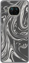 Telefoonhoesje Geschikt voor Xiaomi Mi 10T Lite 5G hoesje - Marmer print - Grijs - Patroon - Siliconen Telefoonhoesje