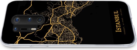 OnePlus 8 Pro - Istanbul - Carte - Or - Coque de téléphone en Siliconen