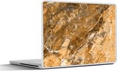 Laptop sticker - 10.1 inch - Keien - Geel - Graniet - Wit - 25x18cm - Laptopstickers - Laptop skin - Cover