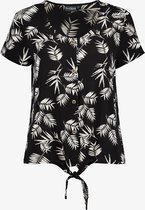 TwoDay dames blouse met bloemenprint - Zwart - Maat XXL