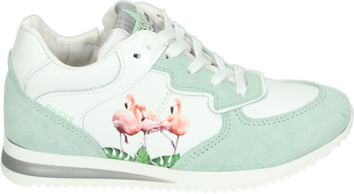 Giga Shoes - G3890 - Lage schoenenMeisjesKindersneakers - Kleur: Wit/beige - Maat: 26