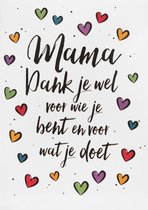 Kaart - Moederdag - Mama dank je wel voor wie je bent - SMR07-C