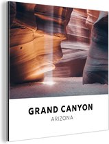Wanddecoratie Metaal - Aluminium Schilderij Industrieel - Amerika - Arizona - Grand Canyon - 90x90 cm - Dibond - Foto op aluminium - Industriële muurdecoratie - Voor de woonkamer/slaapkamer