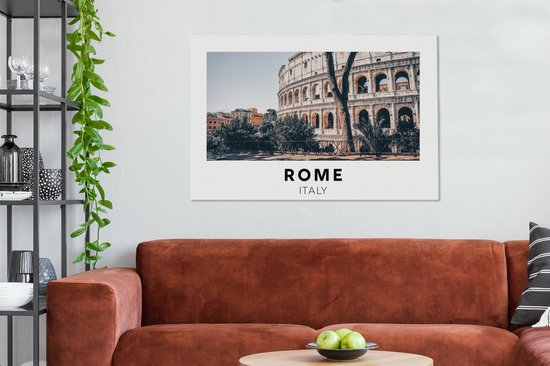 Peinture sur Toile Italie - Rome - Colisée - 120x80 cm - Décoration murale