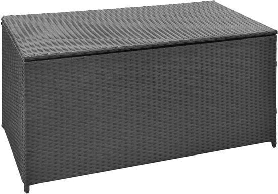 Medina Tuinbox 120x50x60 cm poly rattan zwart