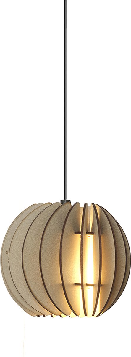 Van Tjalle en Jasper | Atmosphere hanglamp - Soft Grey | Bouwpakket | MDF (hout) | Grijs | E14 fitting | Laser gesneden | Bouwpakket | Sfeer licht | Sfeervolle verlichting | uniek Dutch Design