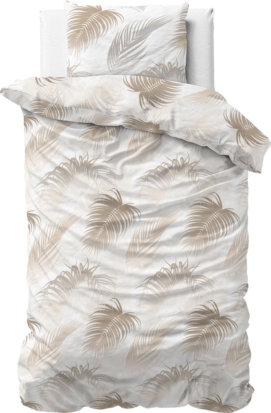 Sleeptime Jayda Dekbedovertrek - 200x200/220 + 2 kussenslopen 60x70 - Taupe - Eenpersoons