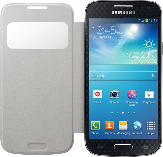 Maken naaien iets Samsung S-view cover - wit - voor Samsung I9195 Galaxy S4 Mini | bol.com