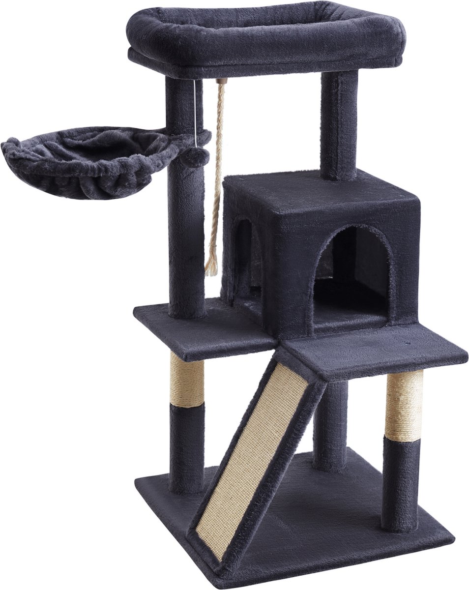 BAKAJI Krabpaal krabpaal 1 deken voor katten, dieren, interactieve nagels, krasbestendig, stabiel, robuust, robuust, slingplant, solide structuur