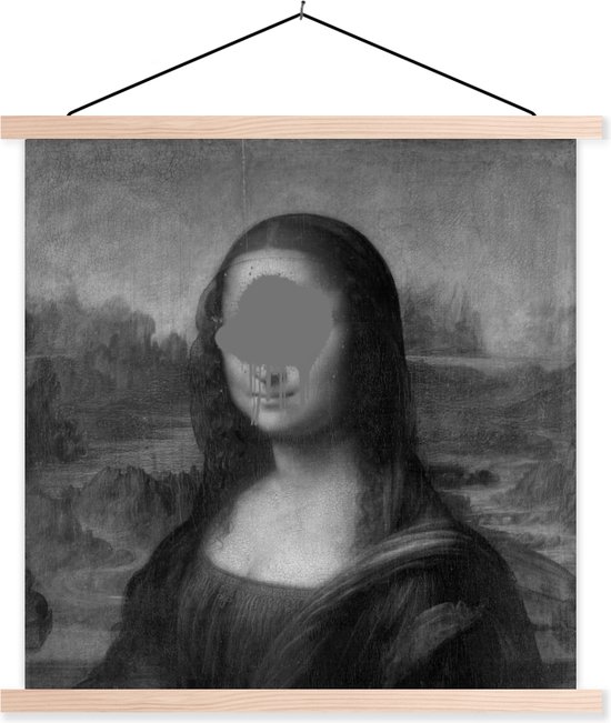 Mona Lisa - Leonardo da Vinci - Zwart - Wit