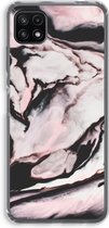 Case Company® - Samsung Galaxy A22 5G hoesje - Roze stroom - Soft Cover Telefoonhoesje - Bescherming aan alle Kanten en Schermrand