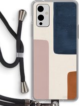Case Company® - OnePlus 9 hoesje met Koord - Geo #5 - Telefoonhoesje met Zwart Koord - Bescherming aan alle Kanten en Over de Schermrand