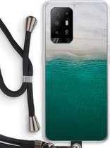 Case Company® - Oppo A94 5G hoesje met Koord - Stranded - Telefoonhoesje met Zwart Koord - Bescherming aan alle Kanten en Over de Schermrand