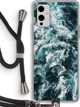 Case Company® - OnePlus 9 hoesje met Koord - Zee golf - Telefoonhoesje met Zwart Koord - Bescherming aan alle Kanten en Over de Schermrand