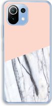 Case Company® - Xiaomi Mi 11 Lite hoesje - A touch of peach - Soft Cover Telefoonhoesje - Bescherming aan alle Kanten en Schermrand