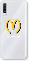 Case Company® - Samsung Galaxy A70 hoesje - I'm lovin' you - Soft Cover Telefoonhoesje - Bescherming aan alle Kanten en Schermrand