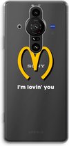 Case Company® - Sony Xperia Pro-I hoesje - I'm lovin' you - Soft Cover Telefoonhoesje - Bescherming aan alle Kanten en Schermrand