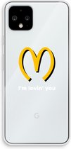 Case Company® - Google Pixel 4 hoesje - I'm lovin' you - Soft Cover Telefoonhoesje - Bescherming aan alle Kanten en Schermrand