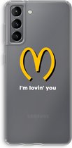 Case Company® - Samsung Galaxy S21 hoesje - I'm lovin' you - Soft Cover Telefoonhoesje - Bescherming aan alle Kanten en Schermrand