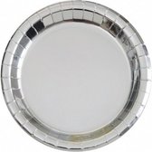 borden 23 cm papier zilver 8 stuks